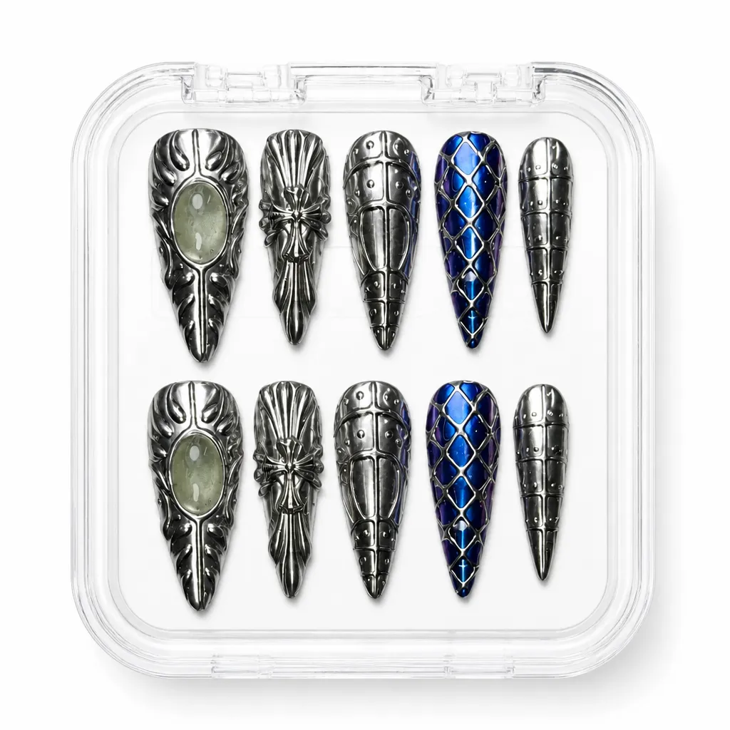 Midnight Argyle – Xưởng gia công Nailbox Sỉ thủ công