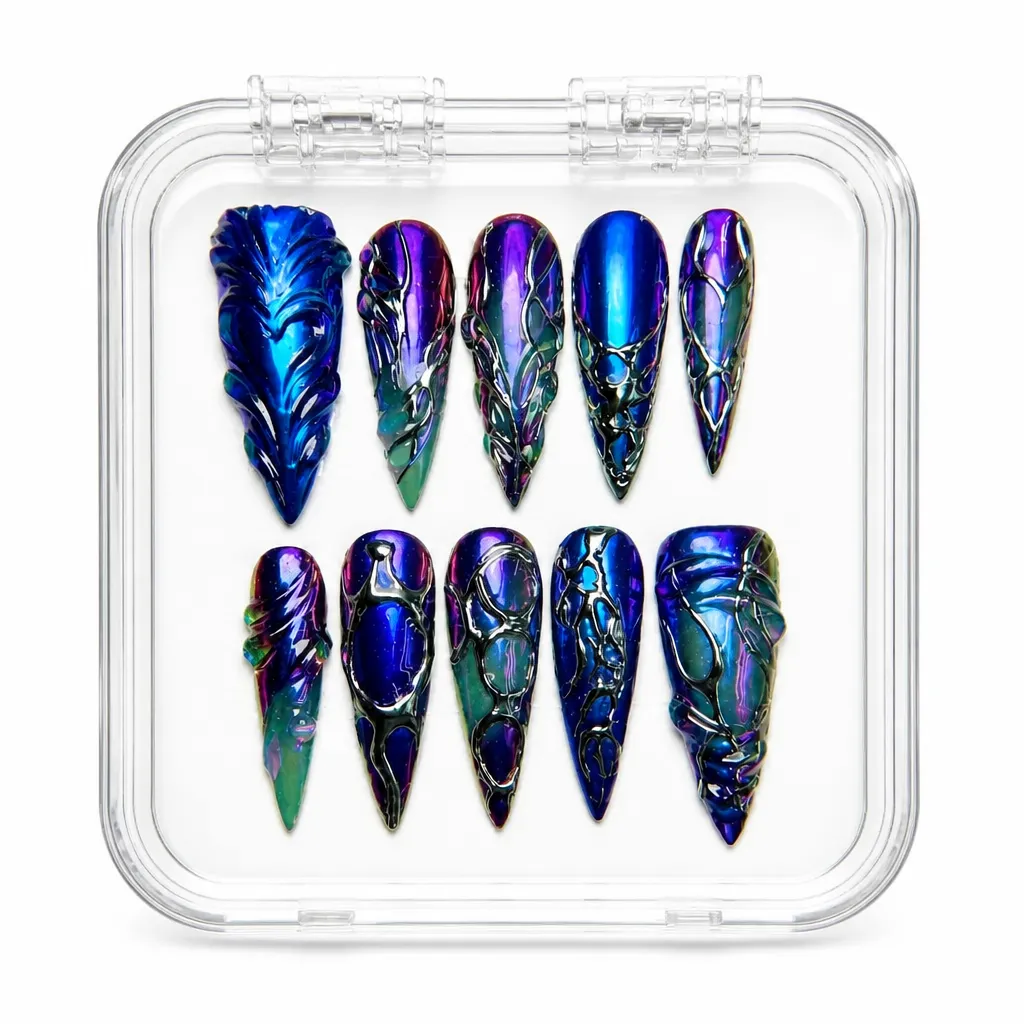Midnight Aurora – Xưởng gia công Nailbox Sỉ thủ công