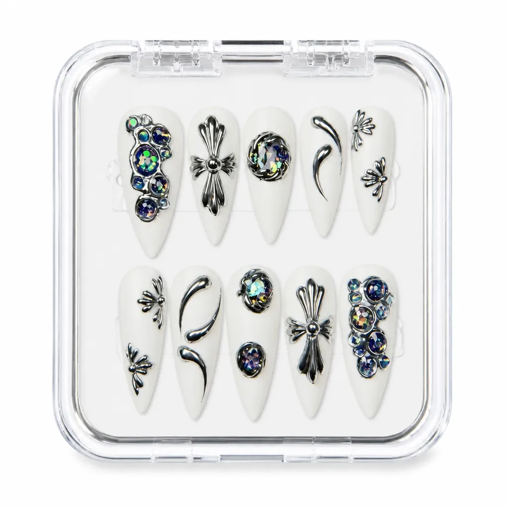 Midnight Botanical Luxe – Xưởng gia công Nailbox Sỉ thủ công