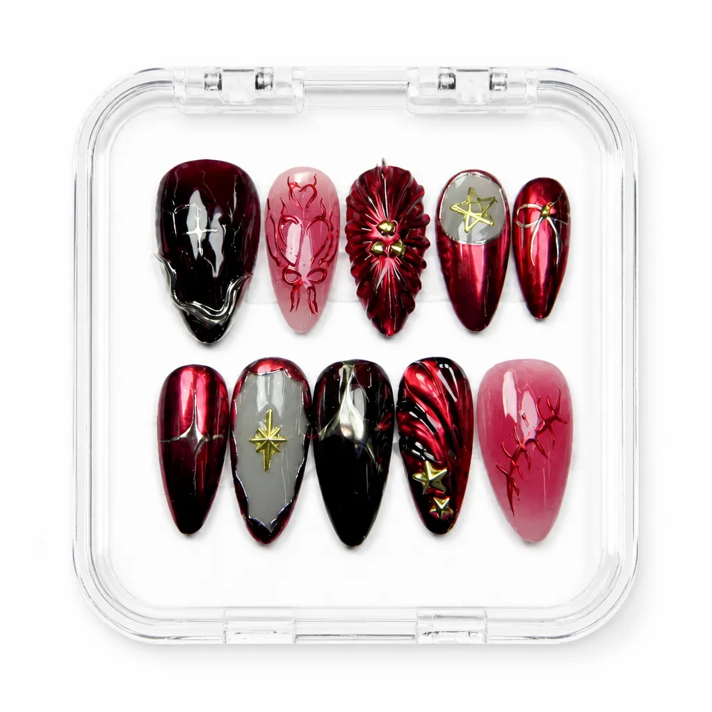 Midnight Crimson – Xưởng gia công Nailbox Sỉ thủ công