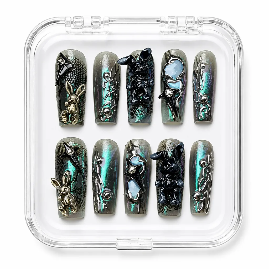 Midnight Cyber Bunny – Xưởng gia công Nailbox Sỉ thủ công