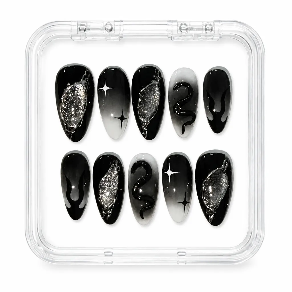 Midnight Sparkle – Xưởng gia công Nailbox Sỉ thủ công