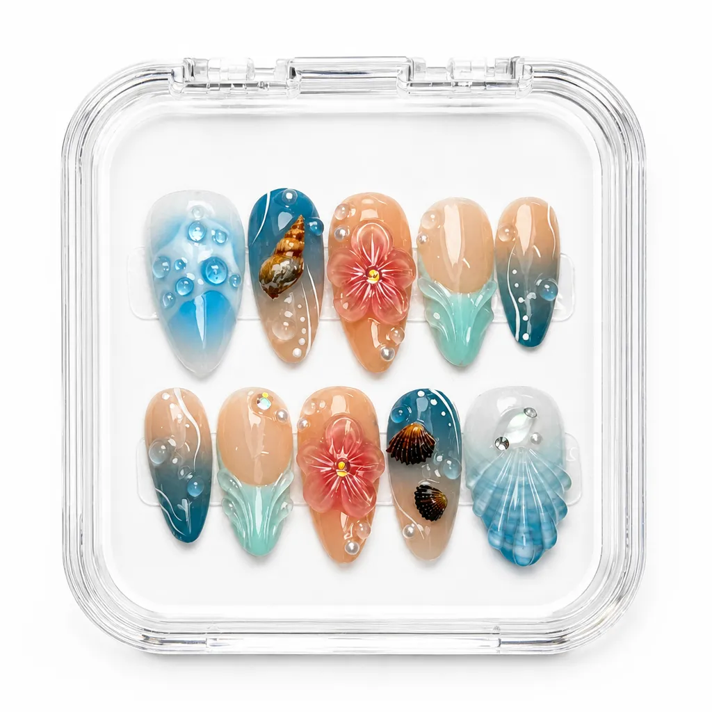 Modern Botanical Luxe – Xưởng gia công Nailbox Sỉ thủ công