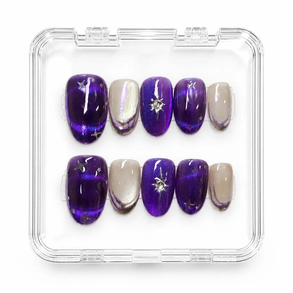 Mystic Violet Cosmos – Xưởng gia công Nailbox Sỉ thủ công