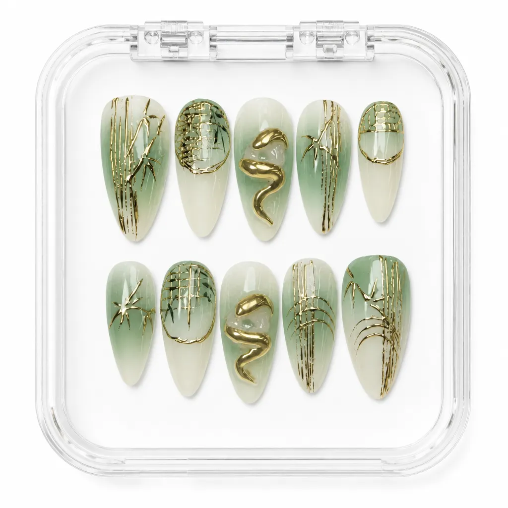 Mystique Emerald Luxe – Xưởng gia công Nailbox Sỉ thủ công