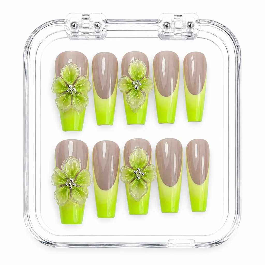 Neon Bloom Ballerina – Xưởng gia công Nailbox Sỉ thủ công