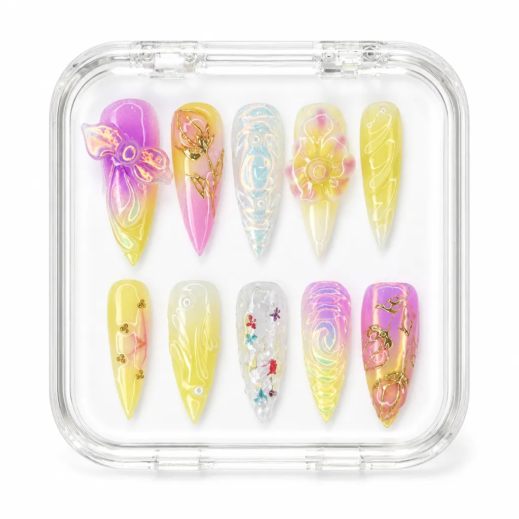 Neon Bloom Collection – Xưởng gia công Nailbox Sỉ thủ công