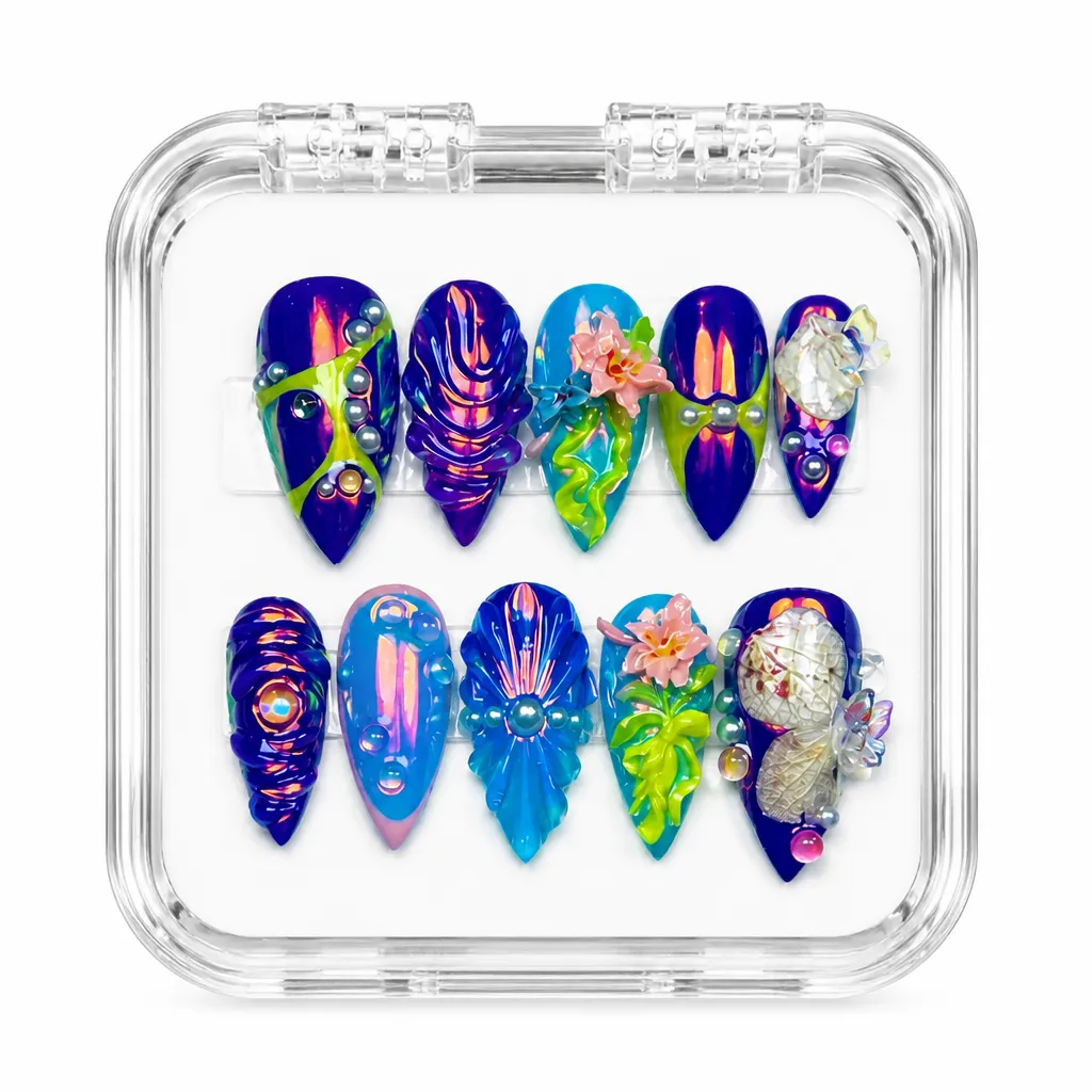 Neon Botanical Dream – Xưởng gia công Nailbox Sỉ thủ công