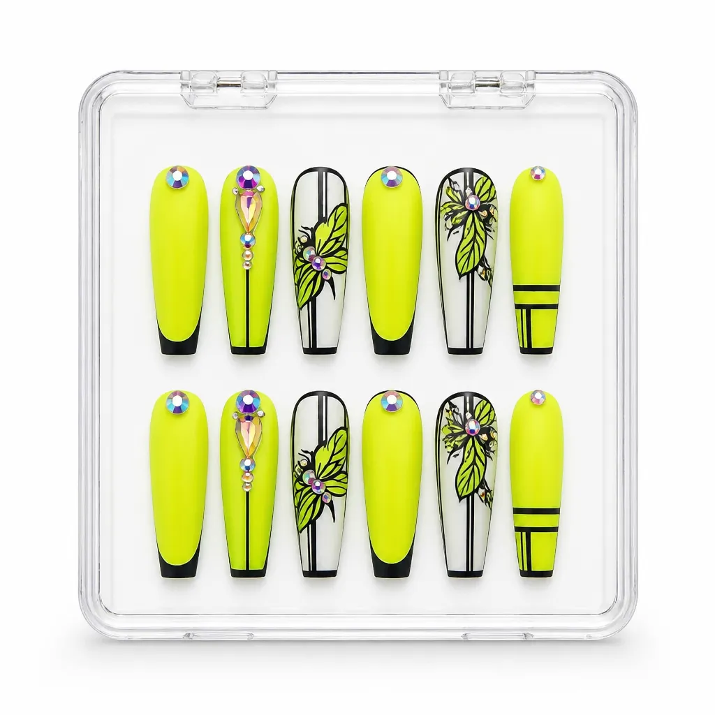 Neon Butterfly Coffin – Xưởng gia công Nailbox Sỉ thủ công