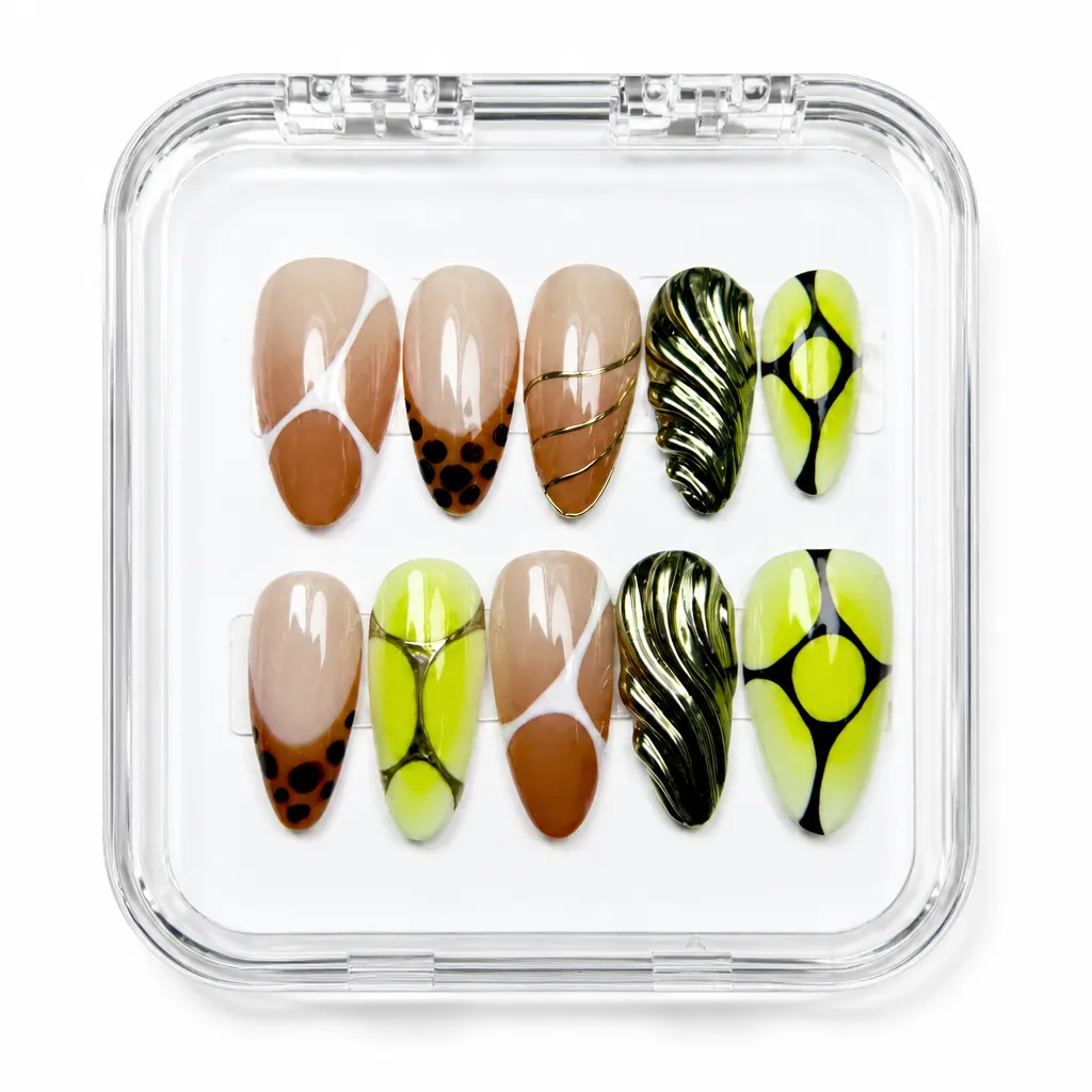 Neon Geometry – Xưởng gia công Nailbox Sỉ thủ công