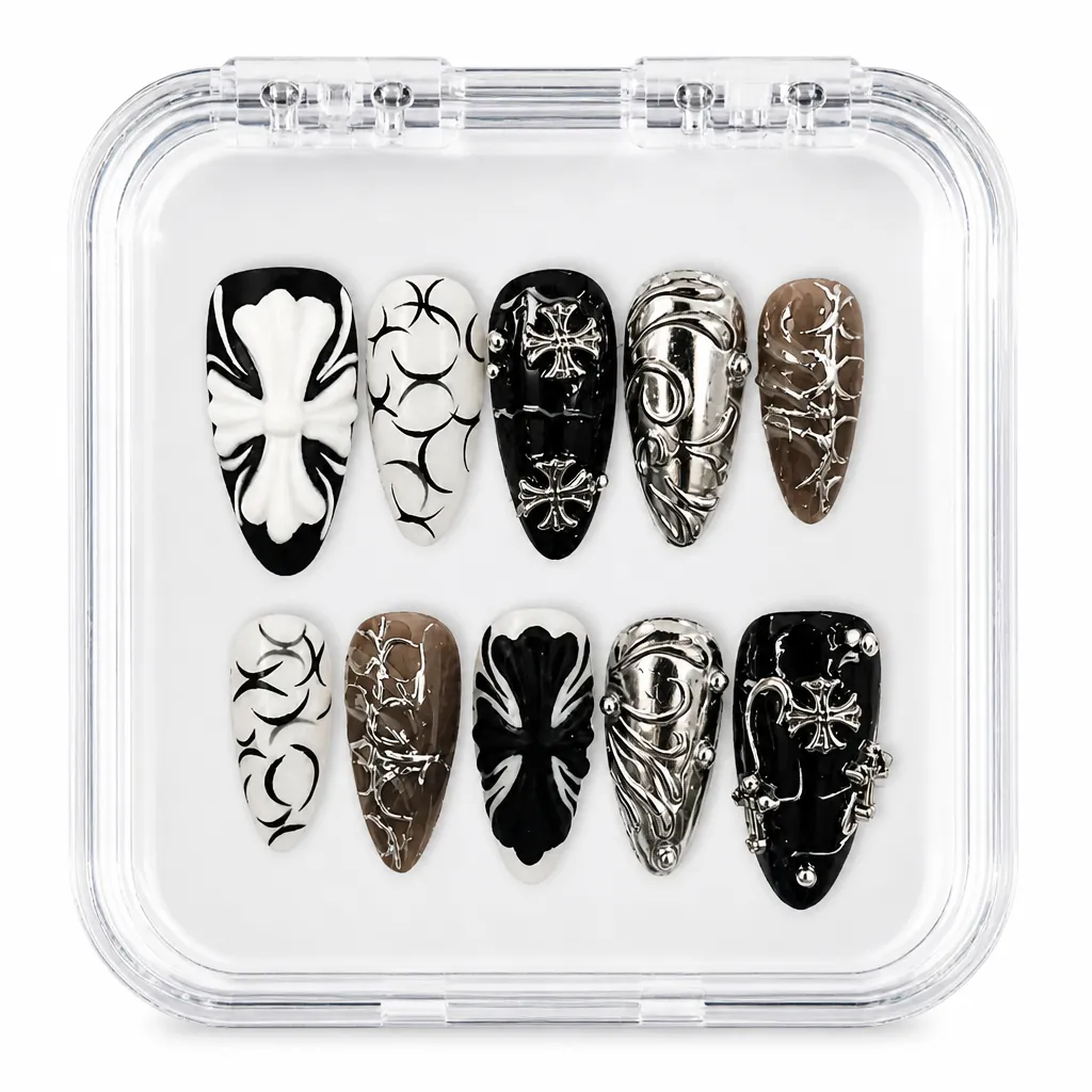 Noir Elegance – Xưởng gia công Nailbox Sỉ thủ công