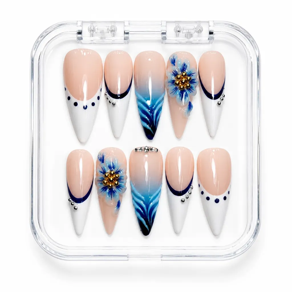 Nude Bloom Elegance – Xưởng gia công Nailbox Sỉ thủ công