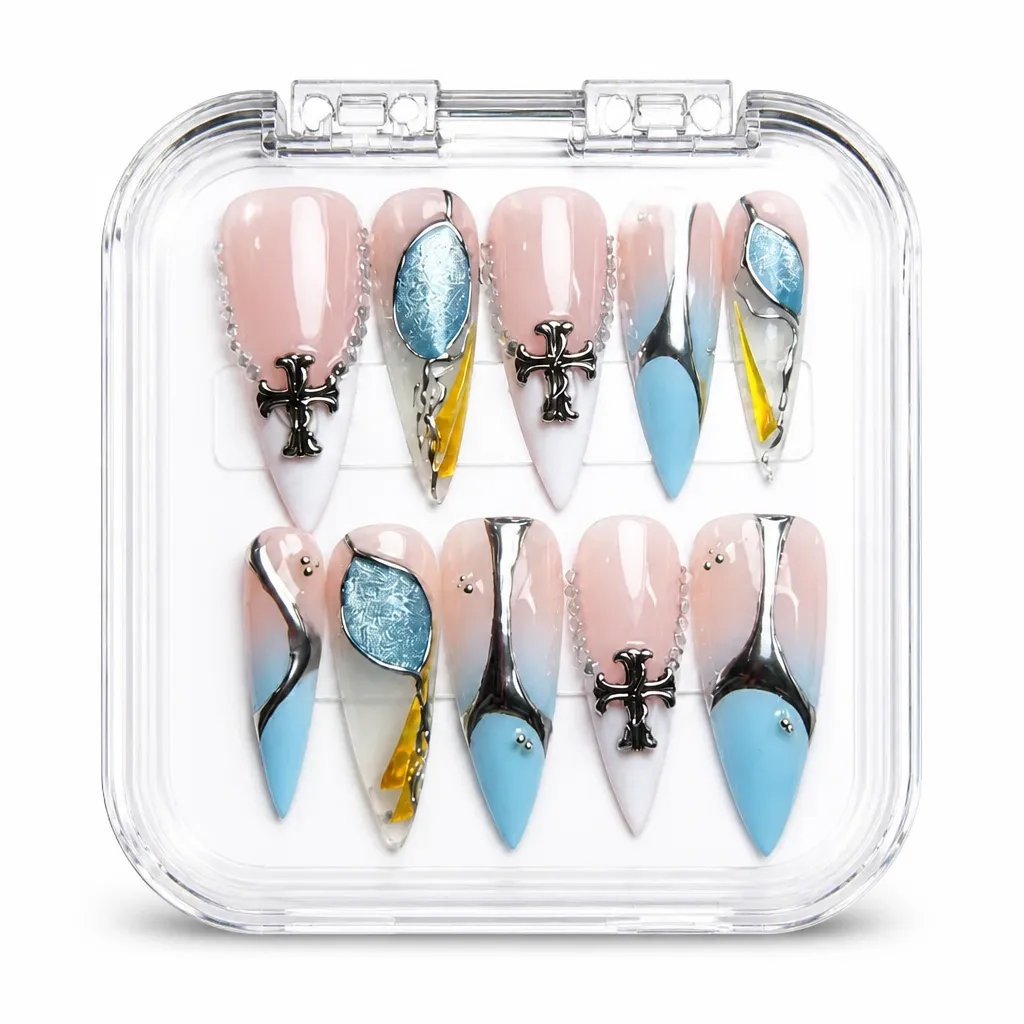 Nude Celestial Cross – Xưởng gia công Nailbox Sỉ thủ công