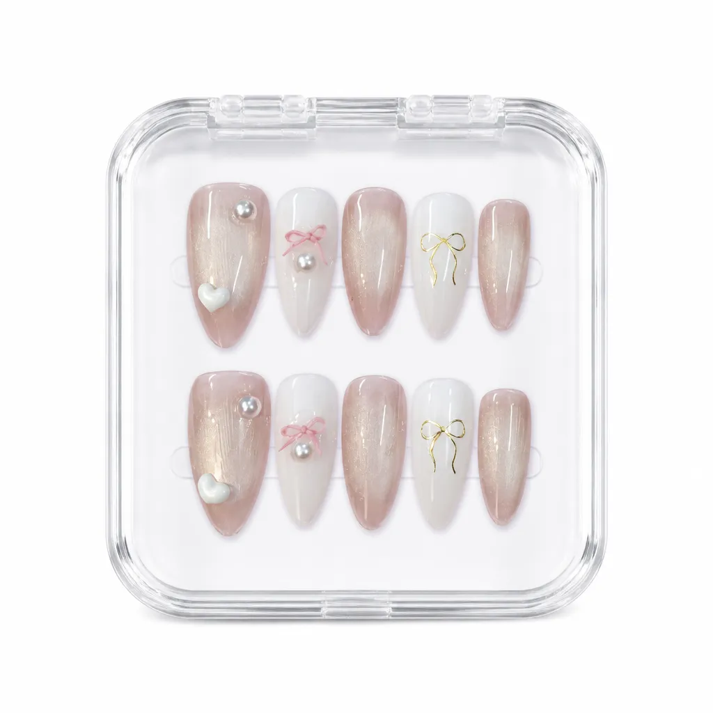 Nude Celestial Sparkle – Xưởng gia công Nailbox Sỉ thủ công