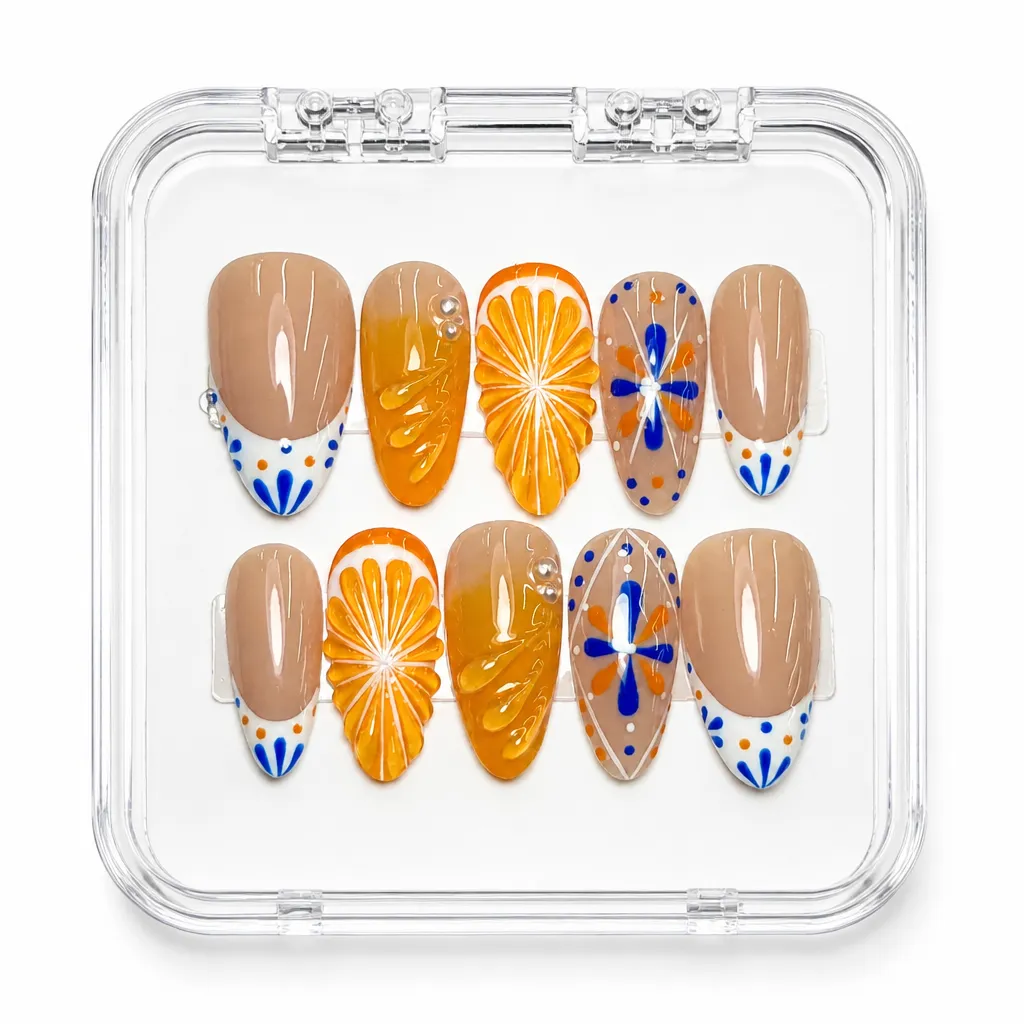 Nude Citrus Luxe – Xưởng gia công Nailbox Sỉ thủ công