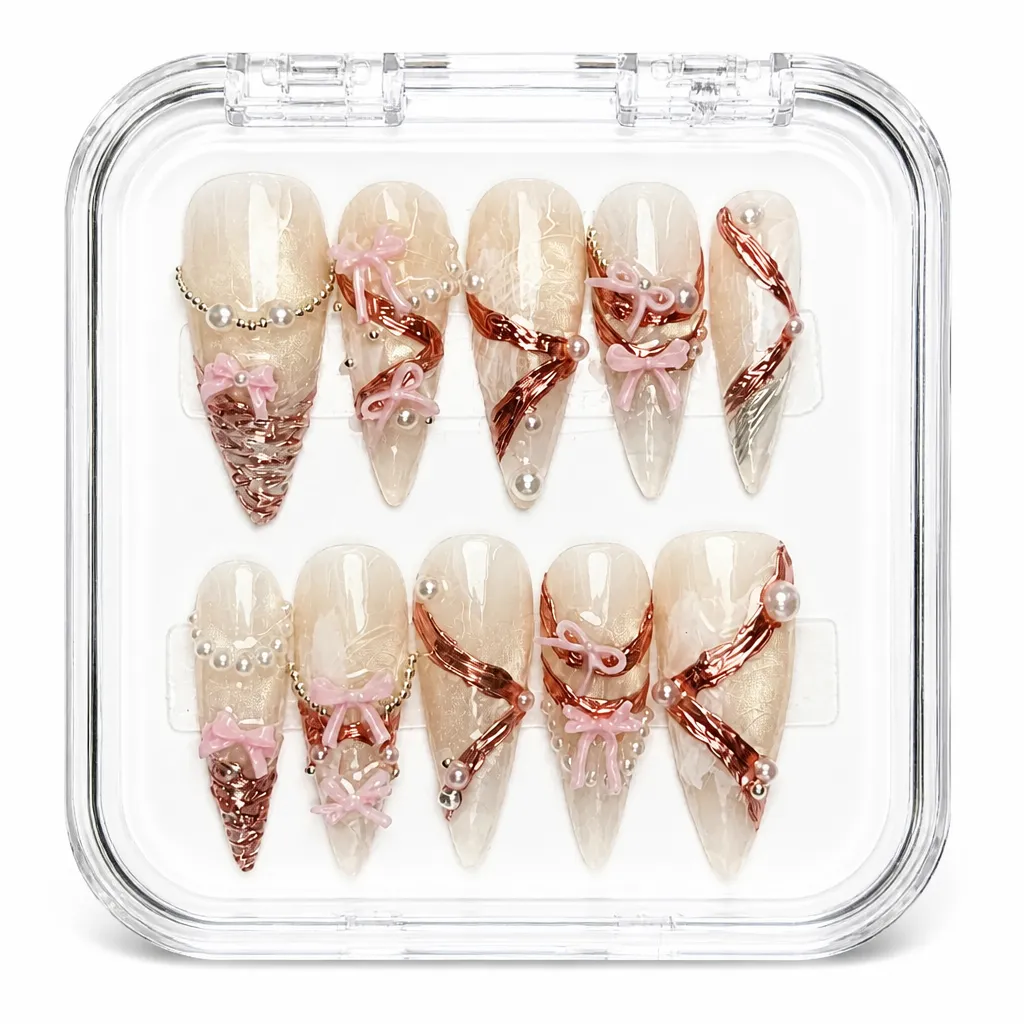 Nude Crimson Marble – Xưởng gia công Nailbox Sỉ thủ công