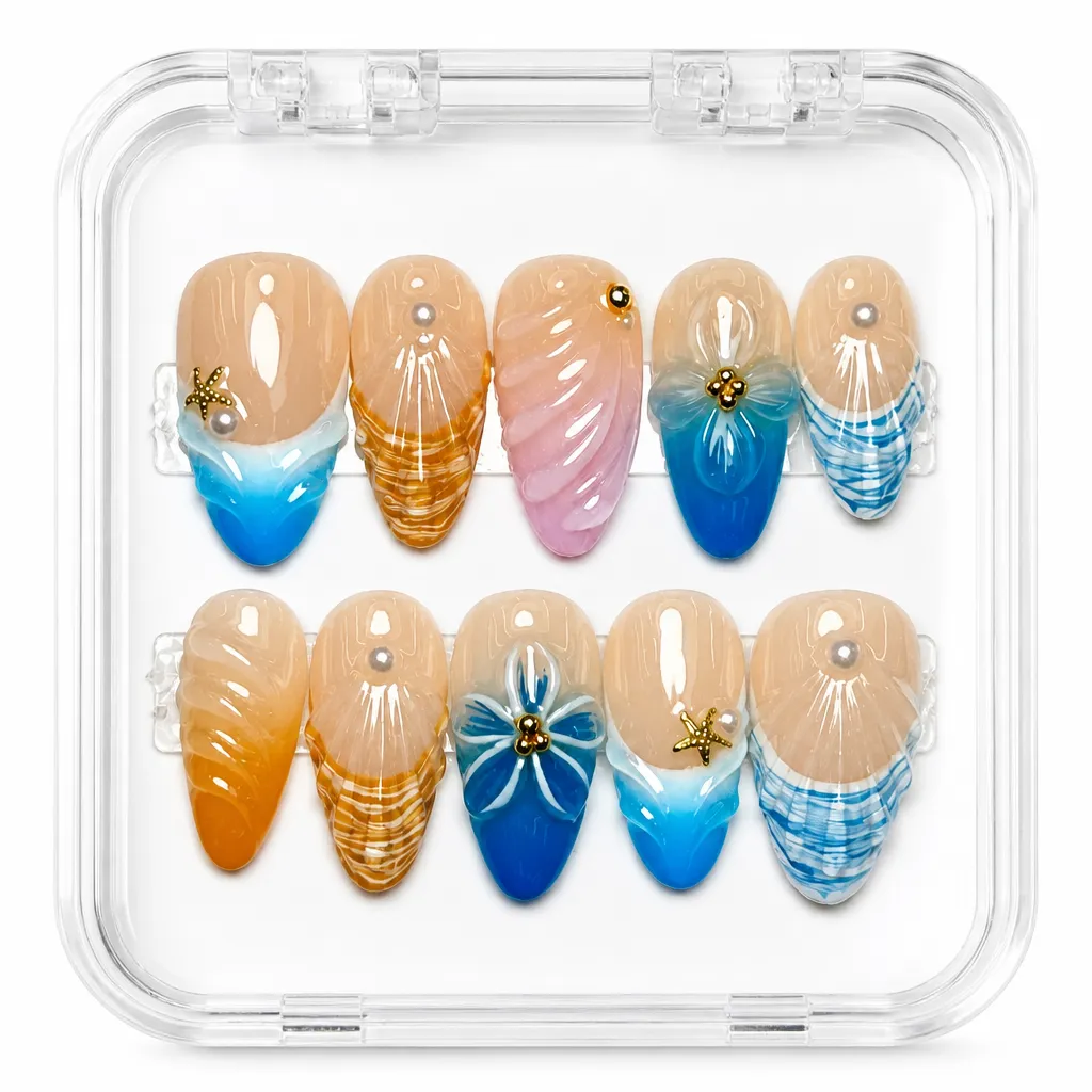 Nude Shell Luxe – Xưởng gia công Nailbox Sỉ thủ công