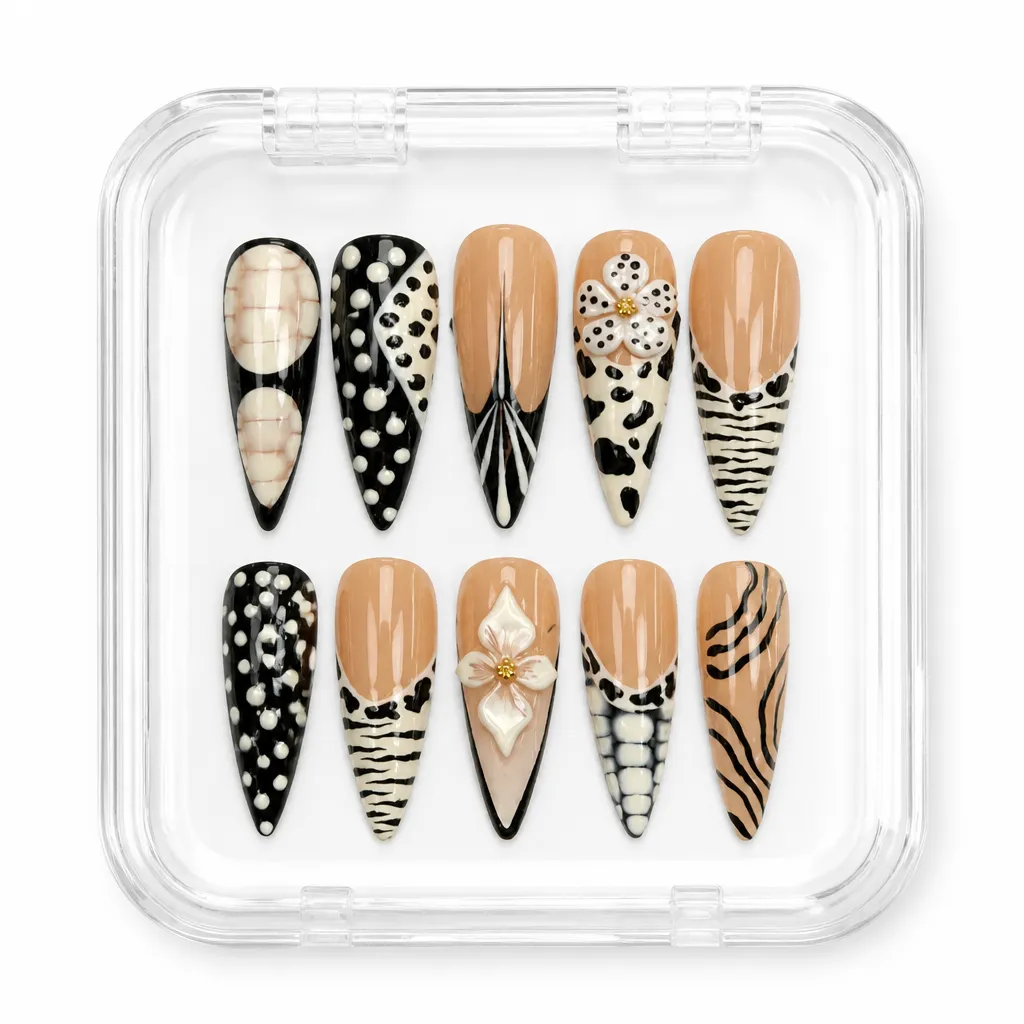 Nude Zebra Luxe – Xưởng gia công Nailbox Sỉ thủ công