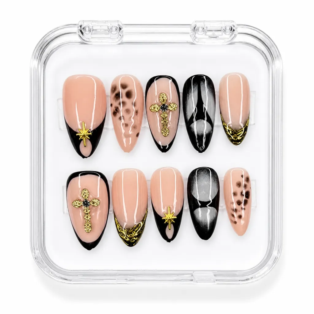 Obsidian Elegance – Xưởng gia công Nailbox Sỉ thủ công