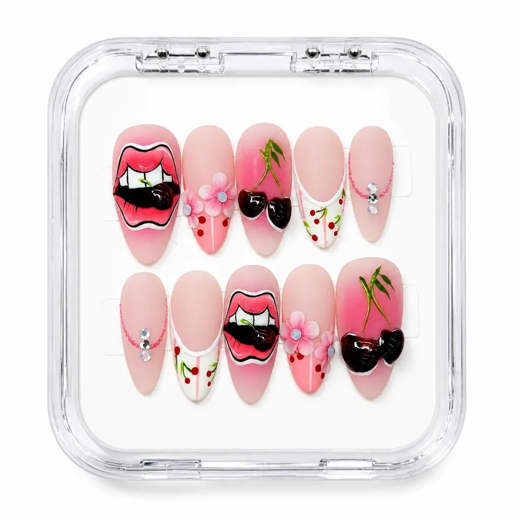 Obsidian Noir Charm – Xưởng gia công Nailbox Sỉ thủ công