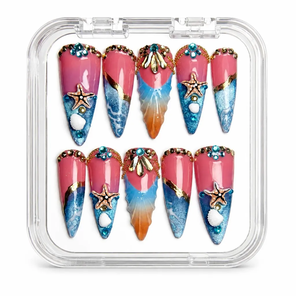 Oceanic Elegance – Xưởng gia công Nailbox Sỉ thủ công