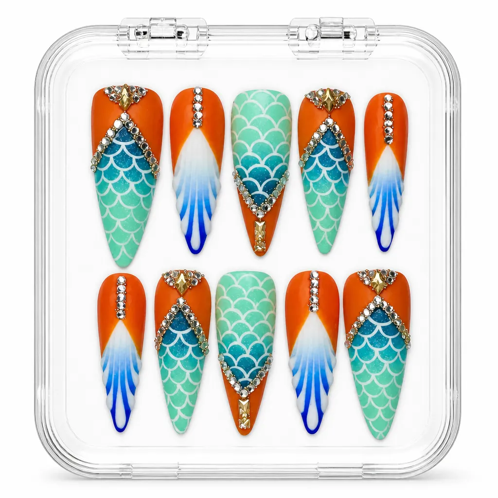 Oceanic Mermaid Scales – Xưởng gia công Nailbox Sỉ thủ công