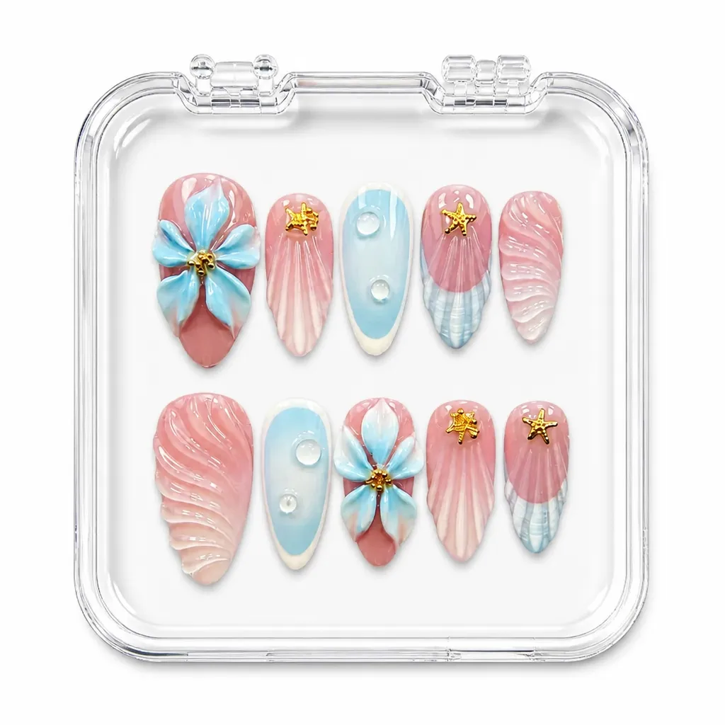 Oceanic Pearl Blossom – Xưởng gia công Nailbox Sỉ thủ công