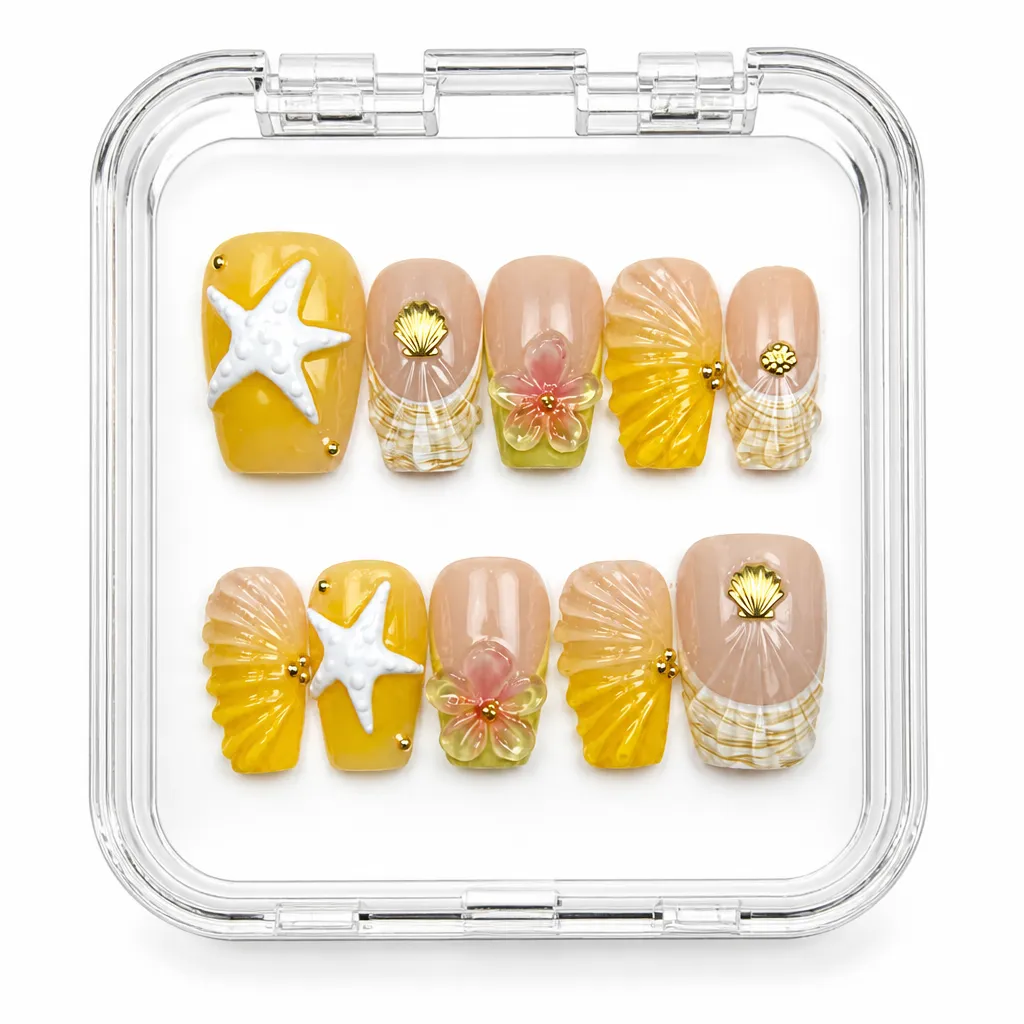 Oceanic Shell Luxe – Xưởng gia công Nailbox Sỉ thủ công