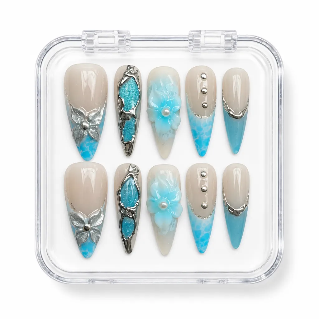 Oceanic Siren Bloom – Xưởng gia công Nailbox Sỉ thủ công