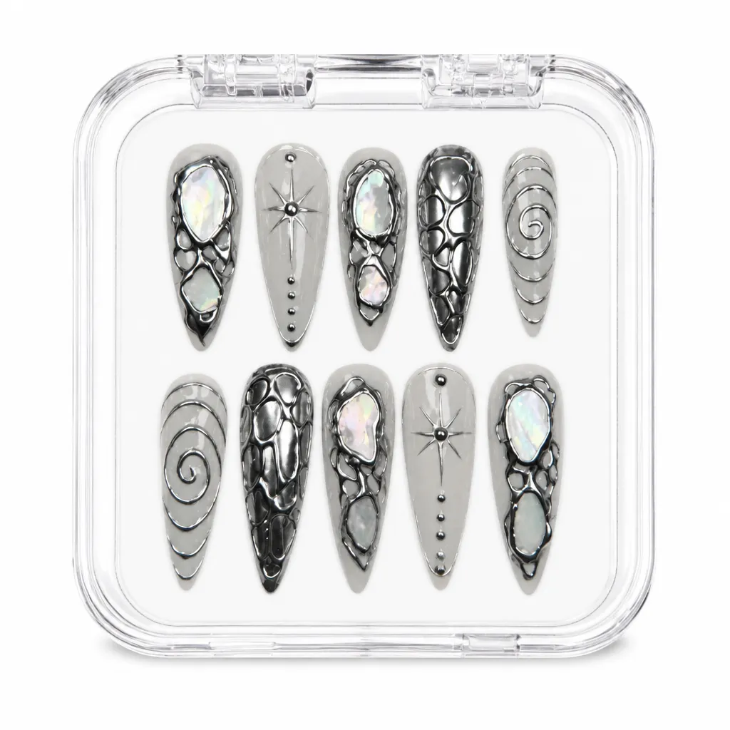 Opal Obsidian Luxe – Xưởng gia công Nailbox Sỉ thủ công