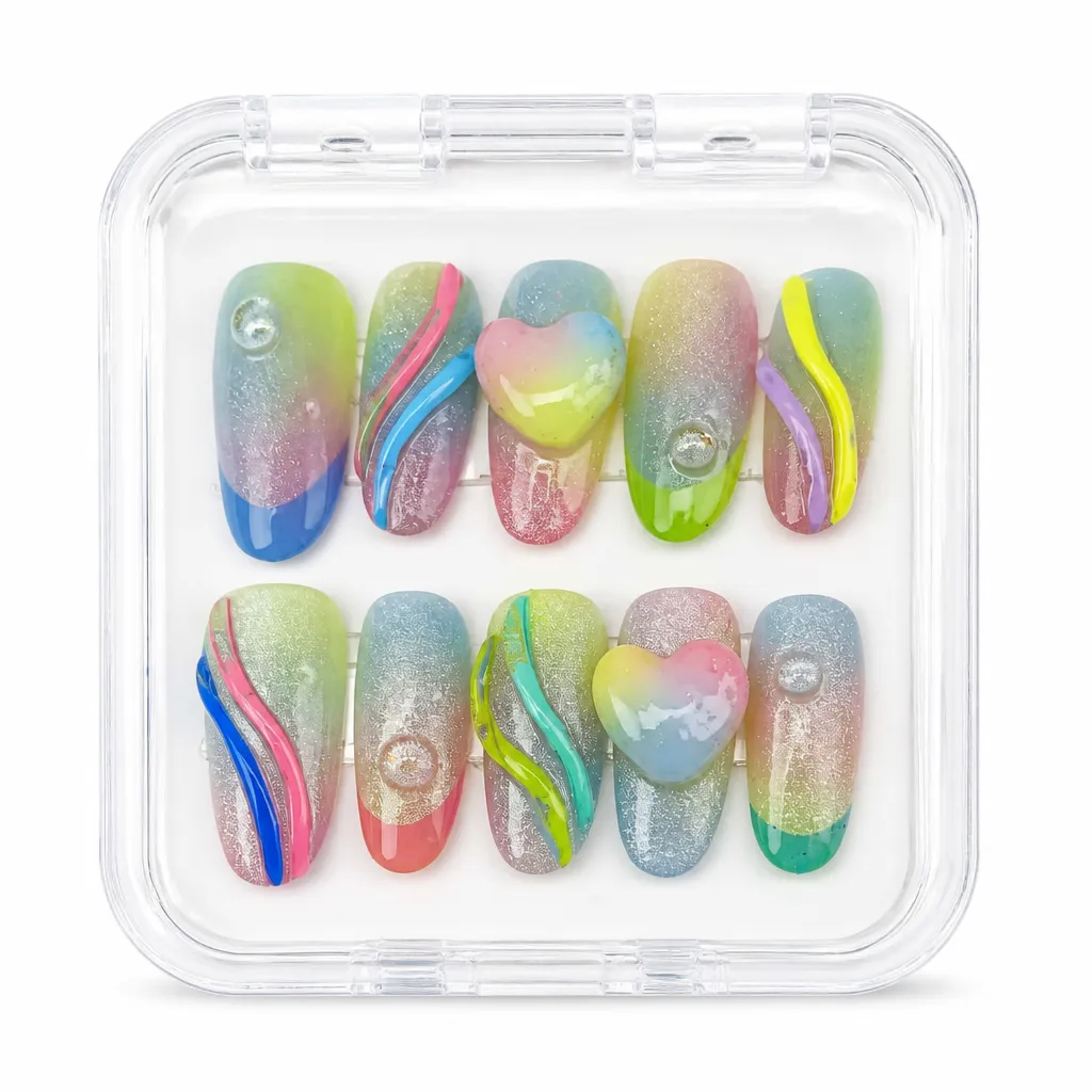 Pastel Aura Swirls – Xưởng gia công Nailbox Sỉ thủ công