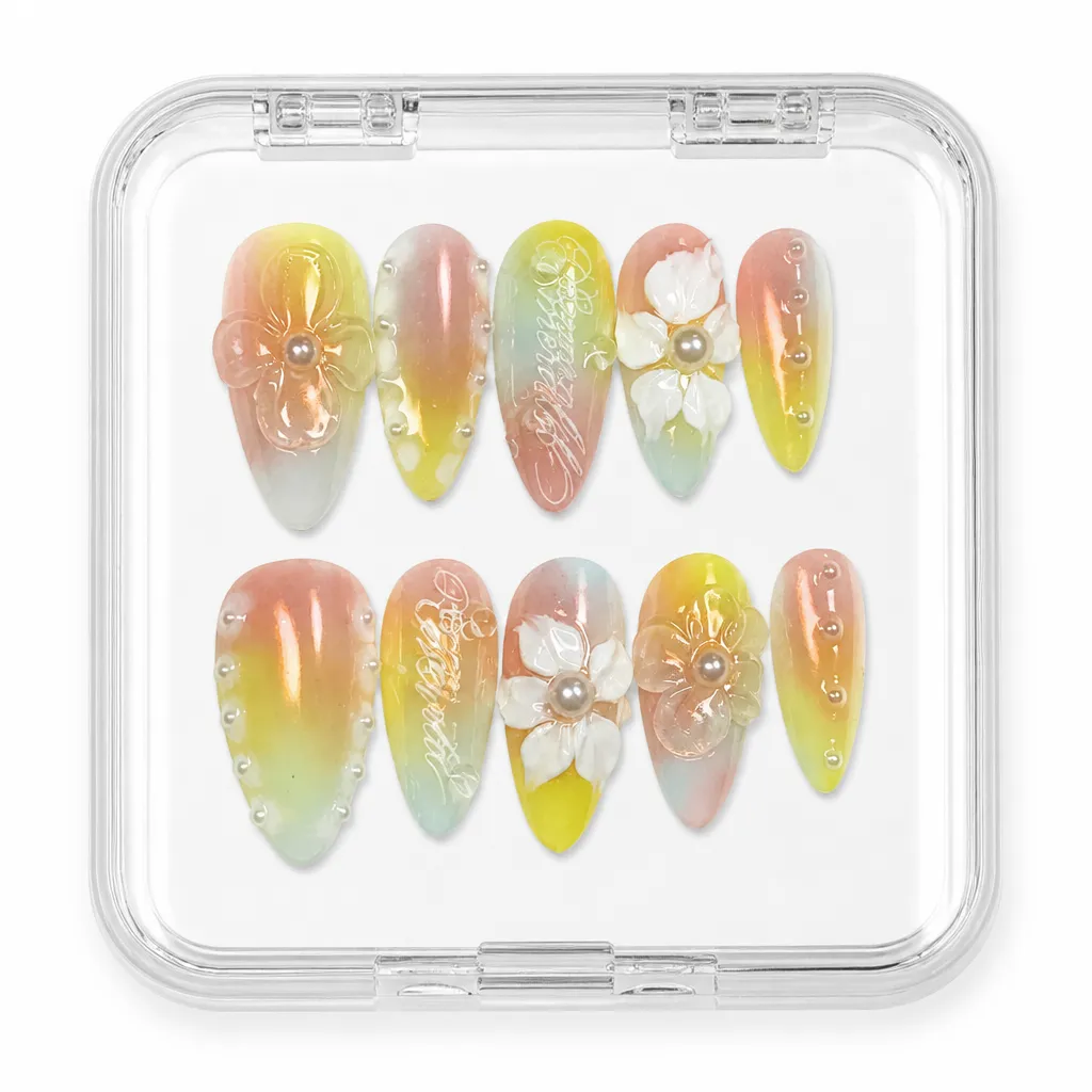 Pastel Aurora Dream – Mẫu Nailbox Sỉ Thiết Kế Thủ Công