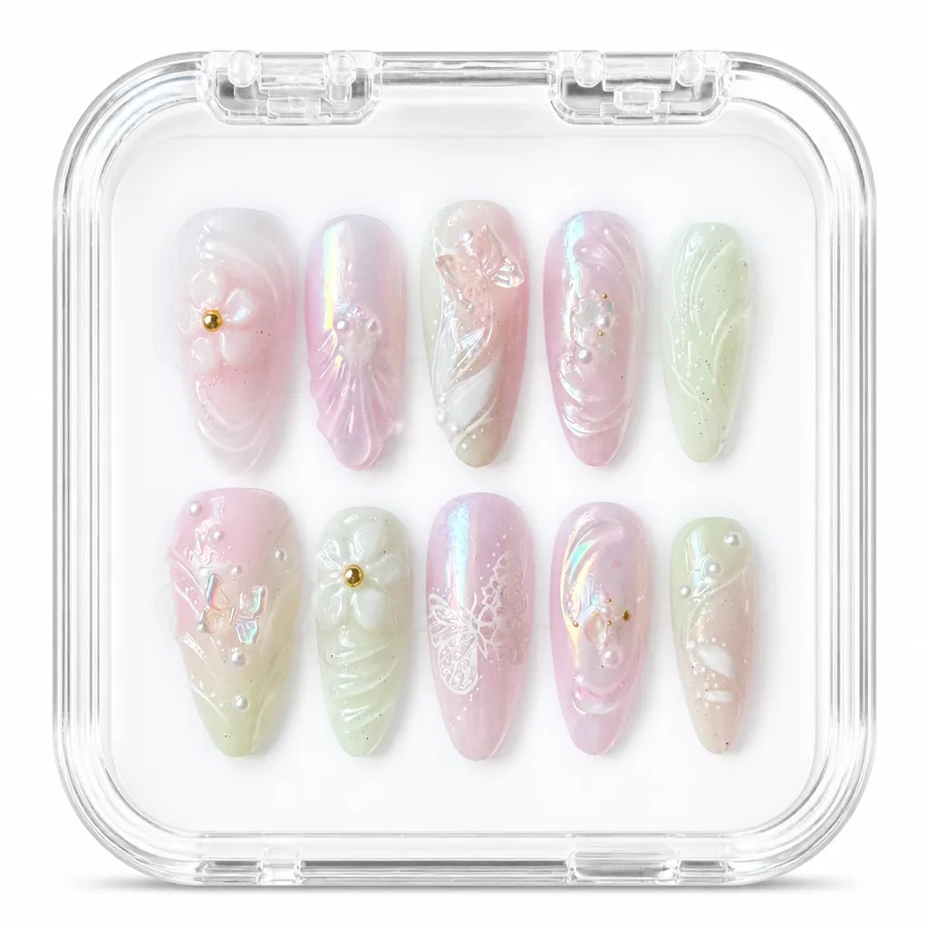 Pastel Butterfly Dreams – Xưởng gia công Nailbox Sỉ thủ công