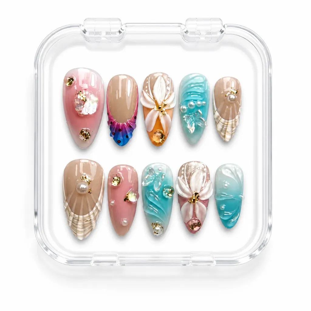 Pastel Mermaid Fantasy – Xưởng gia công Nailbox Sỉ thủ công