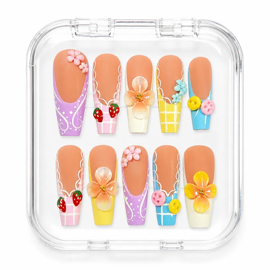 Pastel Picnic Florals – Xưởng gia công Nailbox Sỉ thủ công