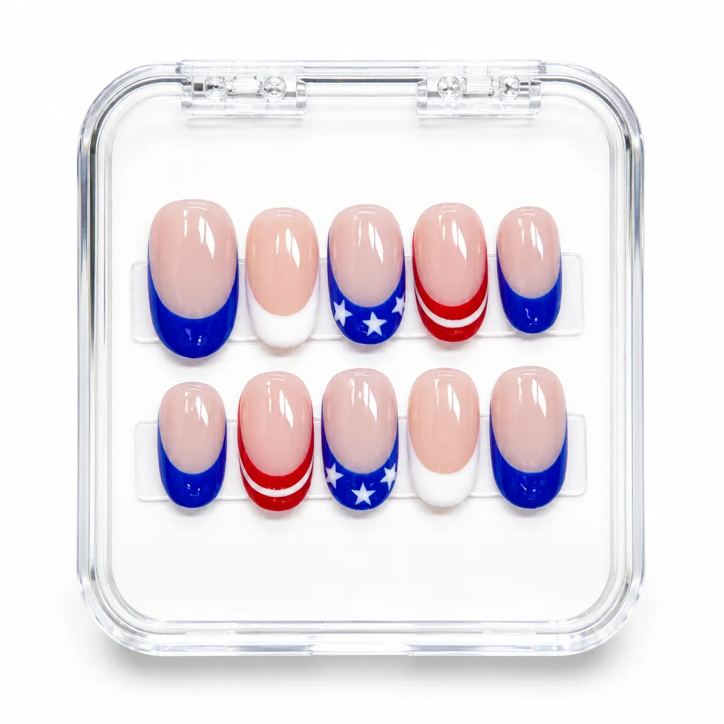 Patriot Elegance – Mẫu Nailbox Sỉ Thiết Kế Thủ Công