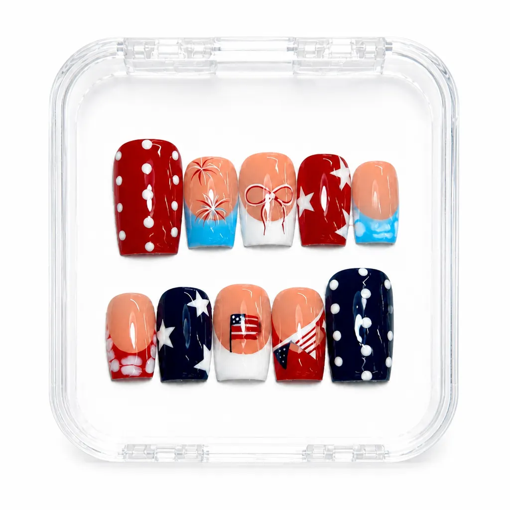 Patriotic Firework Celebration – Xưởng gia công Nailbox Sỉ thủ công
