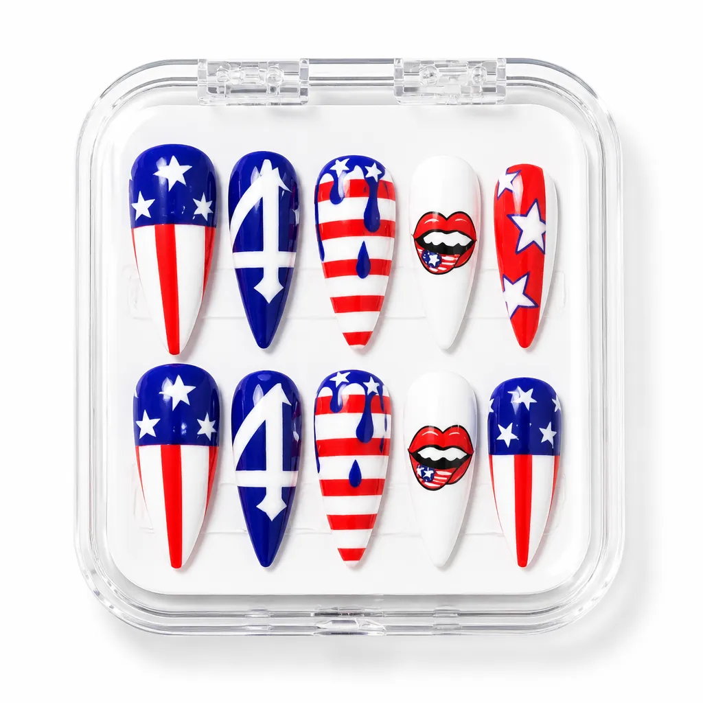 Patriotic Lip Art – Xưởng gia công Nailbox Sỉ thủ công