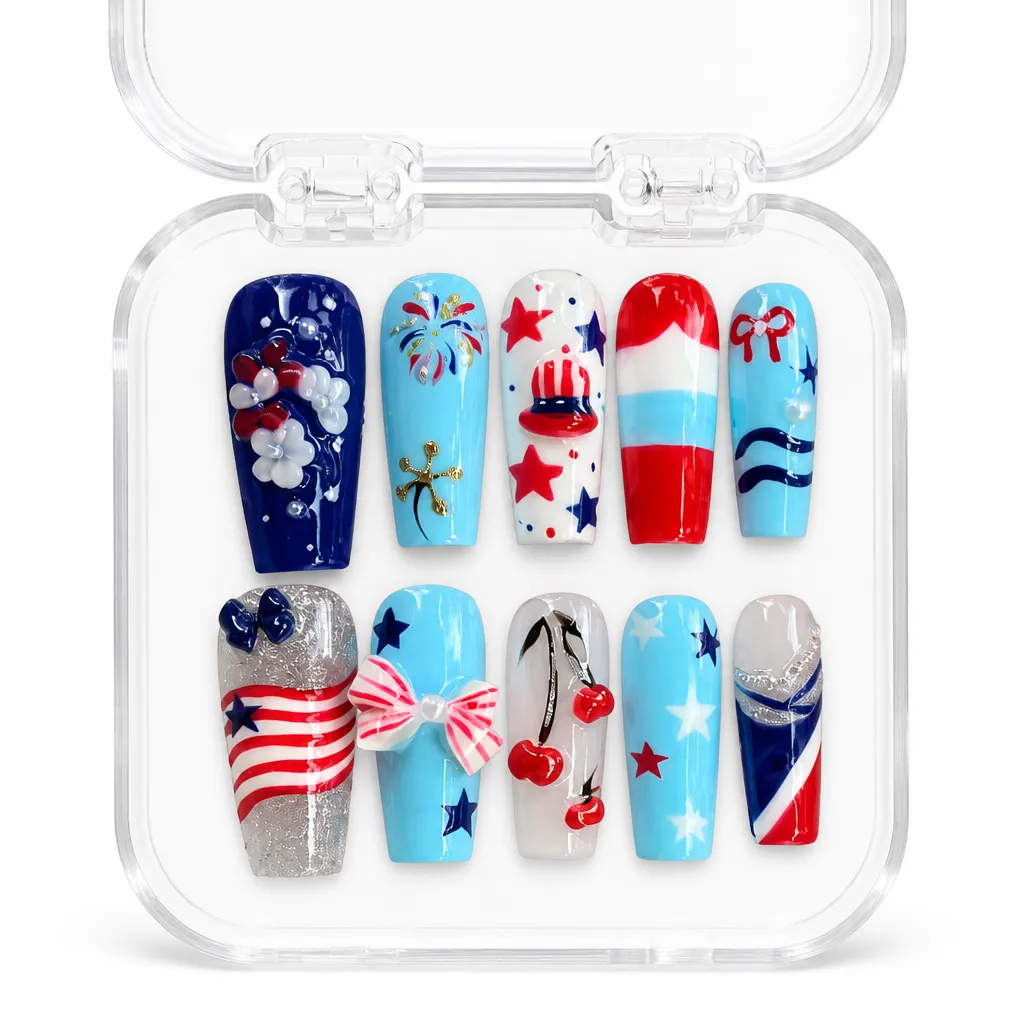 Patriotic Spark Celebration – Xưởng gia công Nailbox Sỉ thủ công