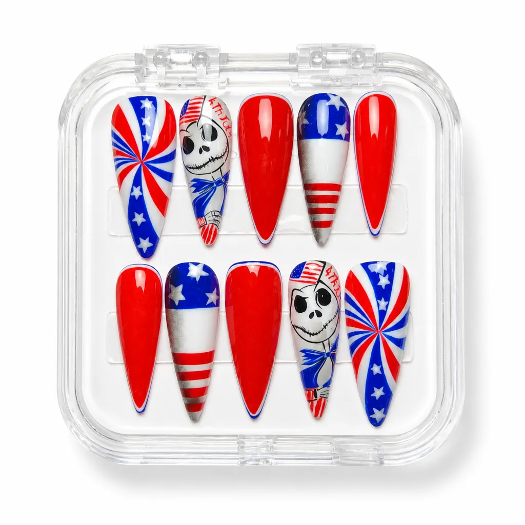 Patriotic Spooky Spark – Xưởng gia công Nailbox Sỉ thủ công
