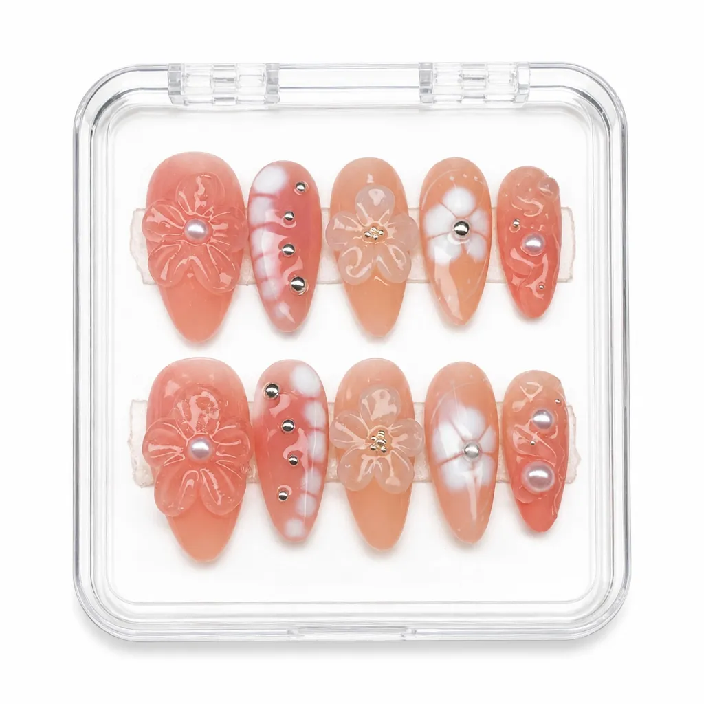Peach Blossom Pearl – Xưởng gia công Nailbox Sỉ thủ công