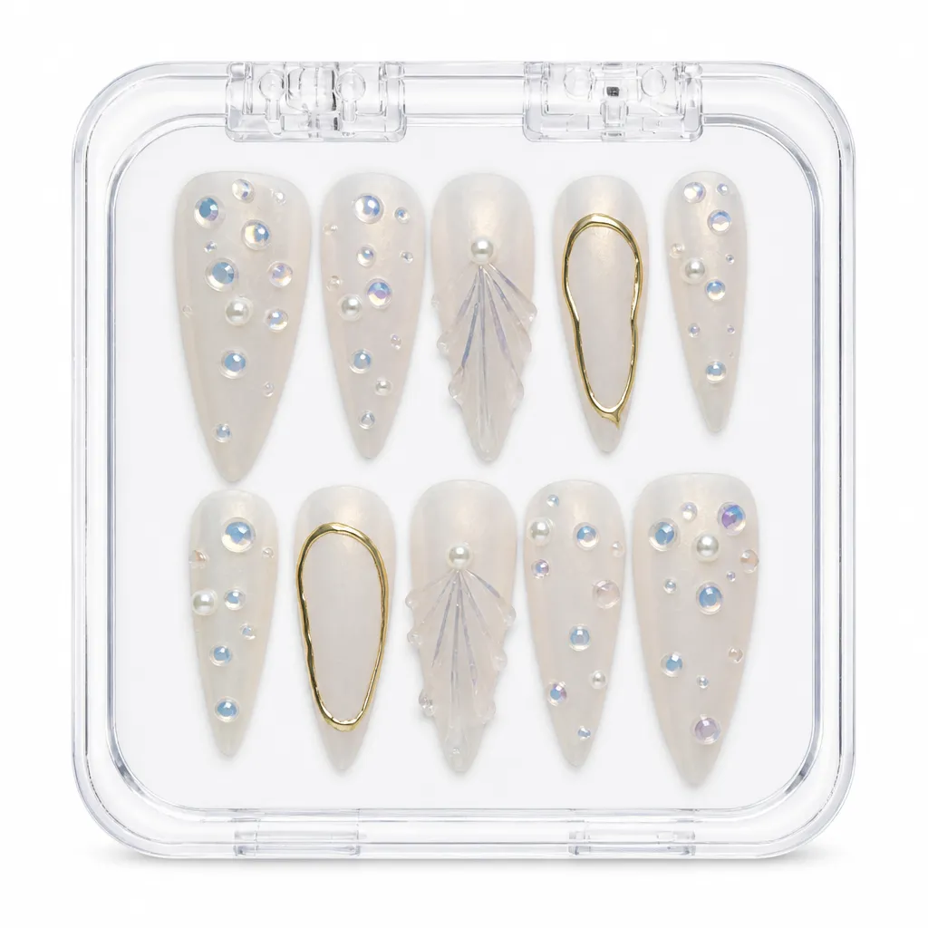 Pearl Ethereal Elegance – Xưởng gia công Nailbox Sỉ thủ công
