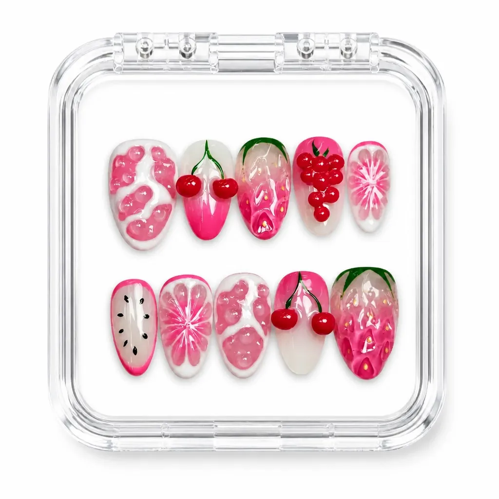 Pink Berry Splash – Xưởng gia công Nailbox Sỉ thủ công