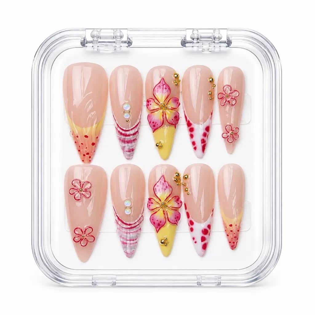 Pink Blossom Luxe – Xưởng gia công Nailbox Sỉ thủ công