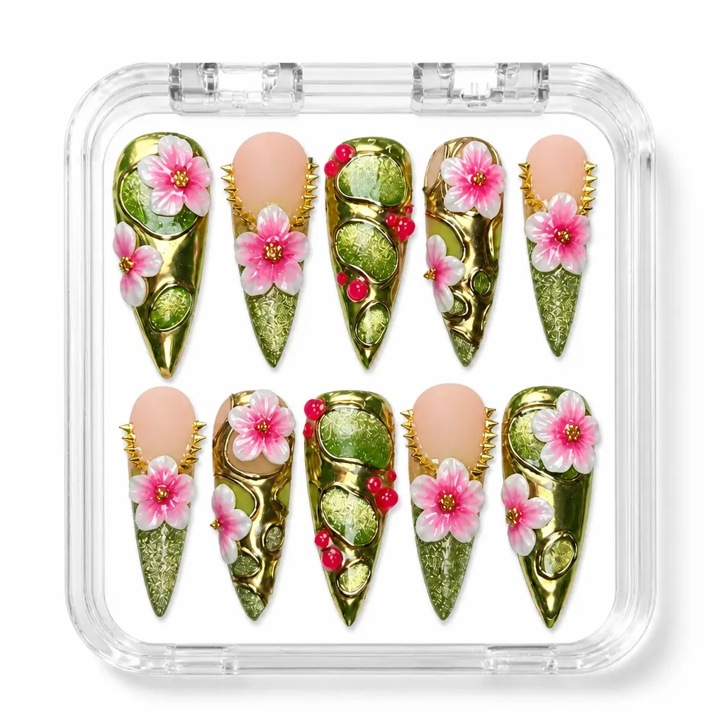Pink Botanical Luxe – Xưởng gia công Nailbox Sỉ thủ công