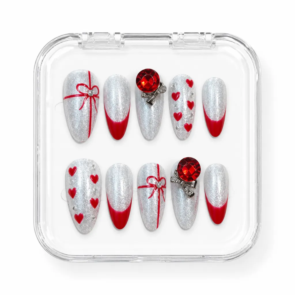 Pink Crimson Elegance – Mẫu Nailbox Sỉ Thiết Kế Thủ Công