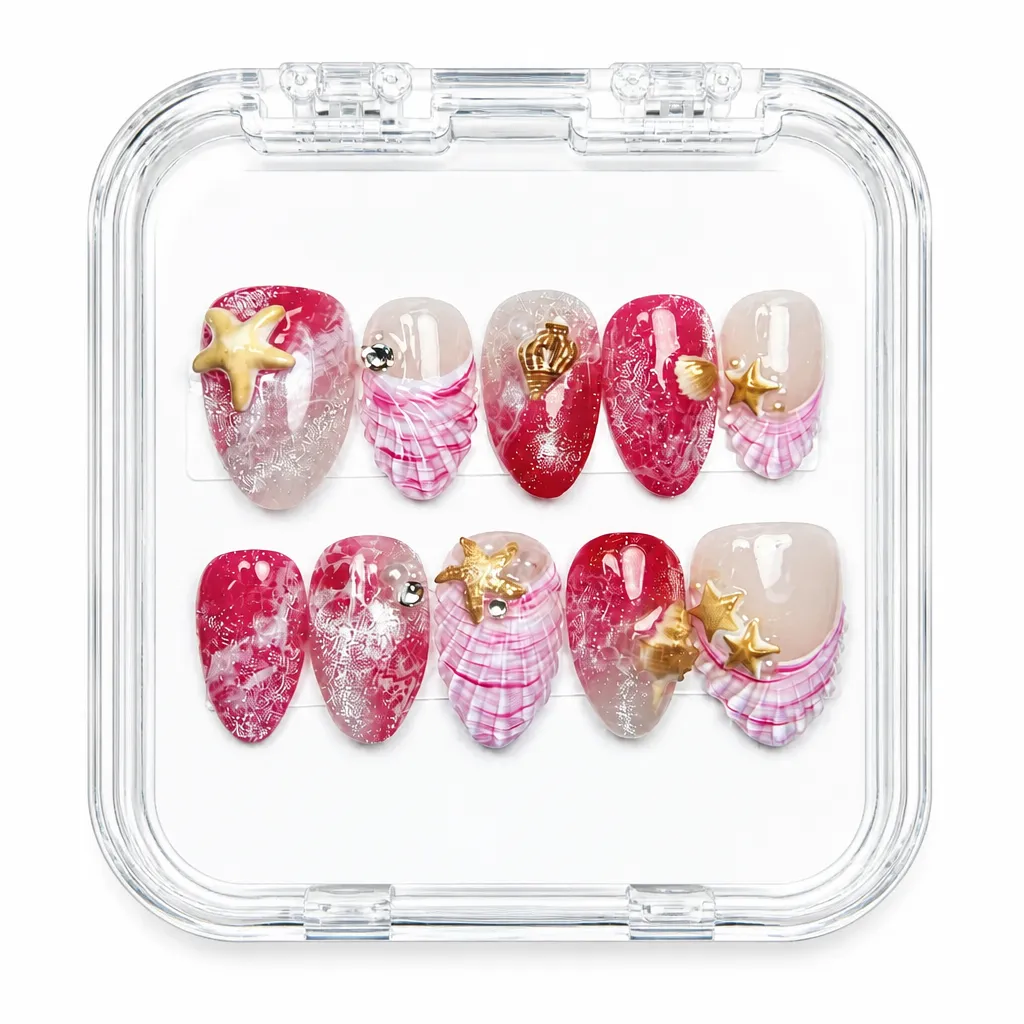 Pink Ocean Mermaid – Xưởng gia công Nailbox Sỉ thủ công