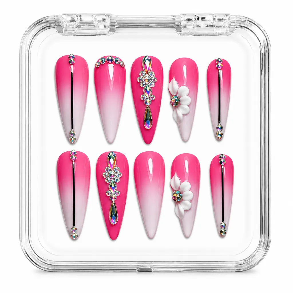 Pink Ombre – Mẫu Nailbox Sỉ Thiết Kế Thủ Công