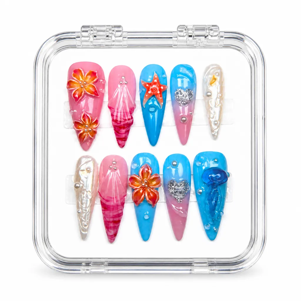 Pink Ombre Luxe – Mẫu Nailbox Sỉ Thiết Kế Thủ Công