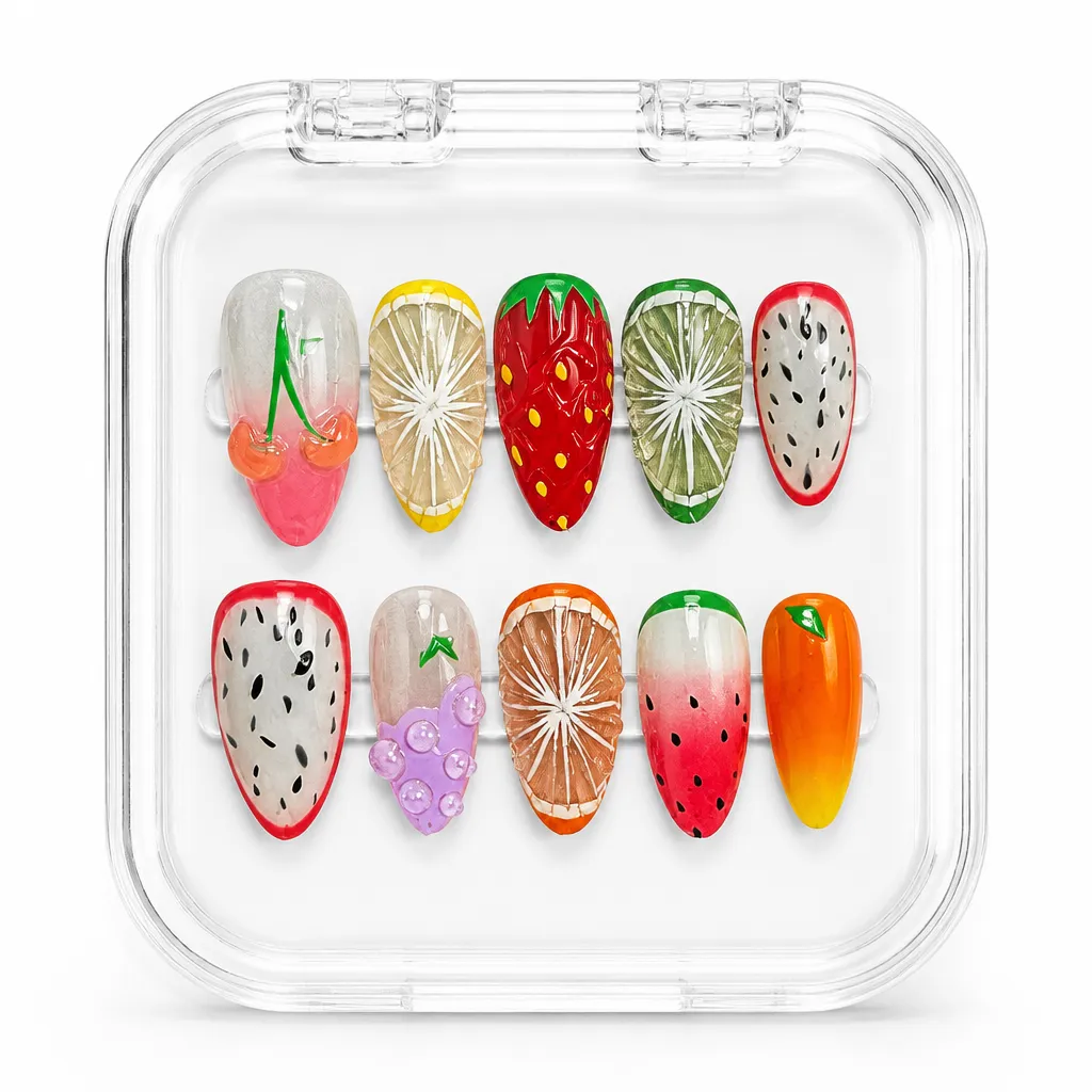 Pink Summer Fruits – Xưởng gia công Nailbox Sỉ thủ công
